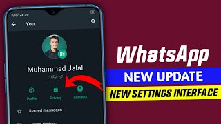 WhatsApp Profile tab update | WhatsApp new settings interface update | Settings new design