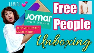 $200 Free People Mystery Box To RESELL on Ebay & Poshmark ~ Jomar Wholesale Unboxing & Review