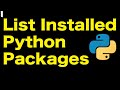 How To List Installed Python Packages using pip command form terminal or command prompt