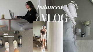Finding a Balance 🌱 vlog: working a bit, running errands, trying rhode skincare, new workouts