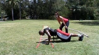 Weighted Vest Single-Armed Pushups + Plank Handwalk | Basketball Core Strength Workout | Dre Baldwin