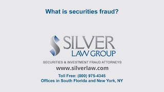What is securities fraud?