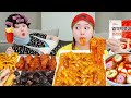 엽떡 로제 밀키트 먹방! SPICY Rose Sauce Tteokbokki Chicken MUKBANG 엽봉 치킨 EATING SHOW | HIU 하이유