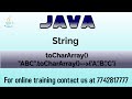 how to convert string into char array in java | java program to convert string into the char array