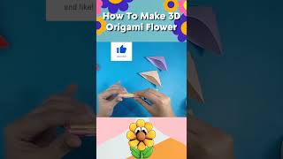 😍💐 How To Make a Beautiful Origami 3D Flower! #Shorts #Flower #Origami
