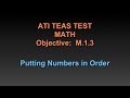 TEAS Math Tutorial - M.1.3 - Putting Numbers in Order - Chapter 22