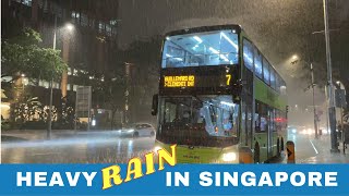 Heavy Rain in Singapore | Rainy Season in Singapore | Geylang Road