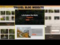 Build a Responsive Travel website using html css and js | Animation