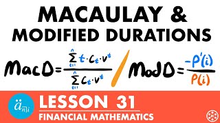 Macaulay Duration & Modified Duration | Exam FM | Financial Mathematics Lesson 31 - JK Math