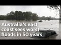 Australia's east coast sees worst floods in 50 years