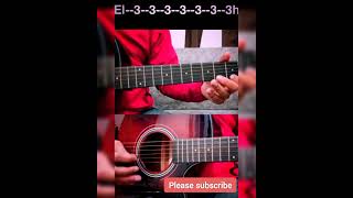 Jugnu Song On Guitar Single String For Beginners With Tabs ⚡#viral #shorts #guitar #music #jugnu