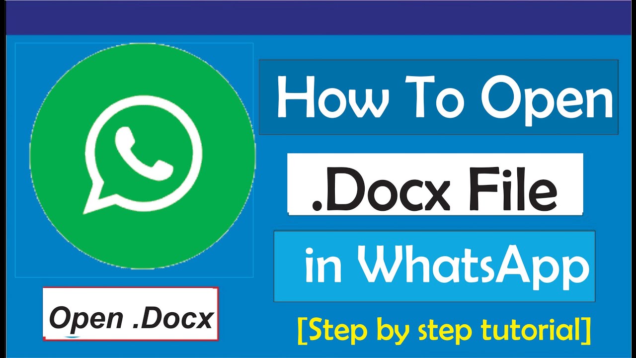 How To Open Docx File In WhatsApp - YouTube