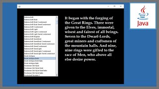 How to Create a List with All Available Fonts - Java Extra 20