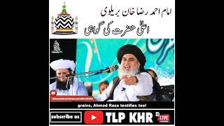 Allama Khadim Hussain Rizvi || Aala Hazrat Ki Gawahi || Imam Ahmad Raza Khan Barelvi || TLP Shorts