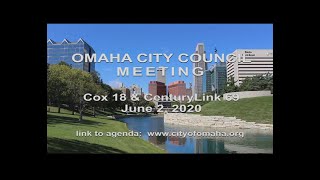 Omaha Nebraska City Council meeting June 2, 2020