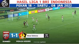 BORNEO VS PERSIK KEDIRI (1-1) LIVE 2022 ~ psm vs madura united ~ hasil liga 1 hari ini