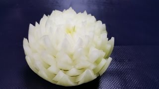 Onion Carving , Vegetable art, party garnishing