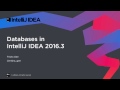 Databases in IntelliJ IDEA 2016.3