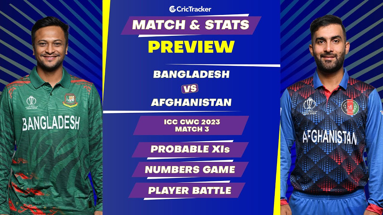 Bangladesh Vs Afghanistan | ODI World Cup 2023 | Match Stats Preview ...