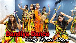 Best Easy Basic Dandiya Group choreography  | garba Dance | Dandiya Dance | Navratri Dandiya Dance |