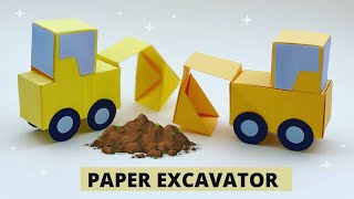 How To Make Paper Toy EXCAVATOR For Kids / Nursery Craft Ideas / Paper Craft Easy / KIDS crafts /toy
