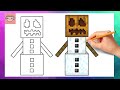 How To Draw Snow Golem - Minecraft | Easy Drawing Tutorial