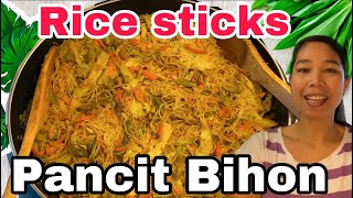 Rice sticks || How to Make Pancit Bihon My Own Version Recipe || Filipino Food || Filipino Recipe