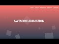 Animated Background HTML CSS | CSS Animation Examples