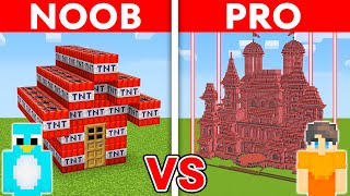 NOOB vs PRO: MODERN TNT HOUSE To Protect My Family in Minecraft