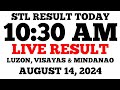 STL Result Today 10:30AM Draw August 14, 2024 STL Luzon, Visayas and Mindanao LIVE Result