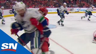 Conor Garland Catches Filip Zadina With High Reverse Hit