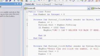 Microsoft Visual Basic 2008 Click Game