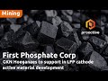 First Phosphate Partners with GKN Powder Metallurgy to Build North American LFP Battery Supply Chain