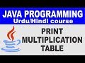 Program to Print Multiplication Table in Java Using for Loop - Lesson 17