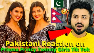 Pakistani React on Nepal | Prisma Princy TIK TOK VIDEOS | Twinny girls | Reaction Vlogger