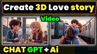 create Love story video using chat gpt + Ai | 3d cartoon story video kaise Banaye ai se