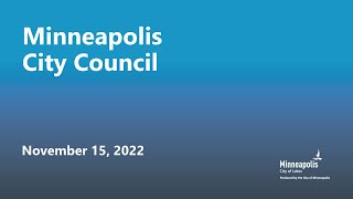 November 15, 2022 City Council