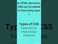 Types of CSS