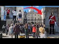 Kings Guard SURPRISES TOURISTS at the Horse Guard with His HEIGHT 7ft Tall! Royal Guard,Kings Guar d