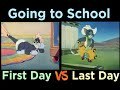 School ~ First Day VS Last Day [Tom and Jerry funny meme]