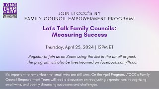 Let's Talk Family Councils: Measuring Success