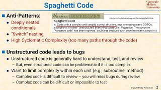 L09 02 Spaghetti Code Overview