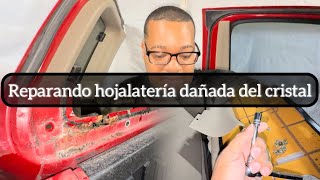 Como reparar hojalatería dañada del cristal.( video de prueba vertical 3 tomas de video )