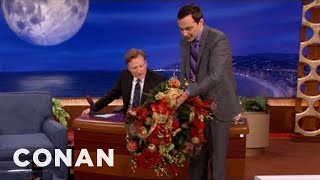 Jim Parsons Brings Conan A Holiday Gift | CONAN on TBS
