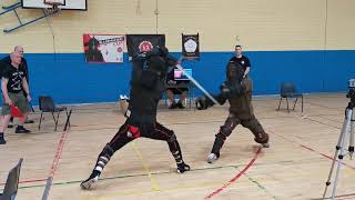 Blademasters Cup 2023 - HEMA longsword tournament - Oisin Newport vs Colin Miraglio (pool fight)