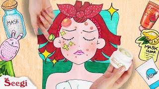 ACNE Skincare / PIMPLE popping with Seulgi - Stop Motion Paper