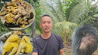 Bin was incredibly lucky to survive the accident. A warm pot of chicken porridge with family - Bi...