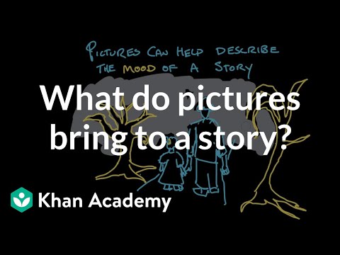 Why do we add illustrations and photographs to stories?