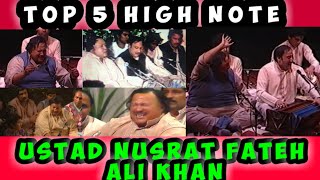 Ustad Nusrat Fateh Ali Khan|| Top 5 High Note Sargam