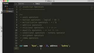 Javascript Tutorial Part #020 Comma operators# PROACTIVE Tutorial
